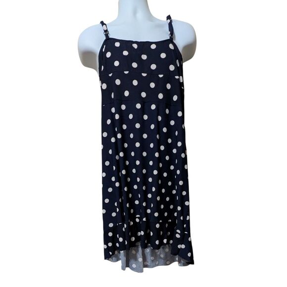 NWT Mlle Gabrielle navy polka dot summer dress 3X milkmaid pinup rockabilly - Picture 1 of 9
